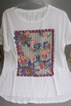 RICH & ROYAL Shirt T-Shirt weiß m. Druck u. Strass-Steinchen Gr. 36 / S Neu