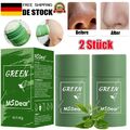 2xGreen Tea Purifying Clay Stick Mask Green Tea Oil-Control Anti-Acne Fine Solid