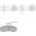 DELPHI BREMSSCHEIBEN 256mm BELÄGE VORNE passend für FIAT DUCATO PEUGEOT J5 + C25