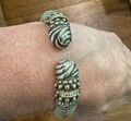 Alwand Vahan Sterling 14K Gold Diamant Manschette Armband 6,5 Zoll  Vintage