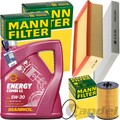 MANN INSPEKTIONSPAKET+5L MANNOL NRG 5W30 ÖL passend für AUDI A3 8V VW GOLF 7 TDI