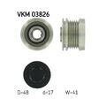 1x Generatorfreilauf SKF VKM 03826 passend für MERCEDES-BENZ MITSUBISHI
