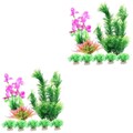  Set of 2 Künstliche Aquariumpflanze Spielzeug Unterwasserpflanzen Im