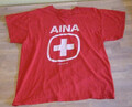 AINA Barcelona XL vtg Tour 2002 T-Shirt white print worn nueva vulcano
