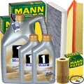 MANN INSPEKTIONSPAKET+7L MOBIL1 0W-40 ÖL passend für MERCEDES C KLASSE W203 C209