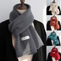 Damen Schal Winter Strickschal Schlauchschal Schal Feinstrick einfarbig G