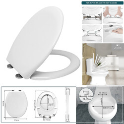 O Form WC Sitz mit Absenkautomatik Toilettendeckel mit Quick-Release-Funktion