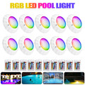 38W LED RGB Schwimmbad Unterwasser Scheinwerfer Einbau Poollampe Beleuchtung DE