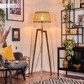 Wohn Schlaf Zimmer Raum Beleuchtung Holz Boho Style Steh Lampe Leuchte Rattan