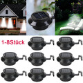 1-8 Stück LED Solarleuchten Wandlampen Zaunleuchte  Außenlampe Dachrinnenleuchte