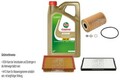 FEBI BILSTEIN Inspektionspaket 5L Castrol EDGE Titanium FST 5W-30 LL für BMW 5er