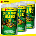 Tropical 3 x 1000 ml Green Algae Wafers | Pflanzliches Futter für Algenfresser