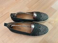 Navyfarbige Paul Green Ballerina / Slipper mit Straßsteinen Gr. 40