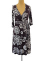 MONSOON Gr.36 sehr schönes Wickelkleid Jerseykleid braun Blumen Muster