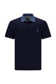 Hajo Herren merzerisiertes Piqué-Poloshirt mit Denimkragen Gr. 50 52 54 56 3XL