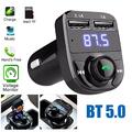 Auto Wireless Blue-tooth 5.0 FM Transmitter MP3 USB Auto Ladegerät Adapter DE