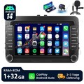 Android 14 Apple Carplay Autoradio GPS MIC Für VW GOLF 5 6 Plus Touran Caddy T5