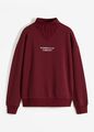 Neu Sweatshirt mit Druck Gr. 44/46 Ahornrot Damen-Pullover Langarm Sweat-Shirt