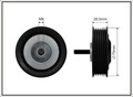 Umlenk-/Führungsrolle Keilrippenriemen CAFFARO 87-46 für 70A VW T4 TRANSPORTER