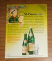 Seltene Werbung Gerolsteiner ST. GERO Natürliches Heilwasser 1987