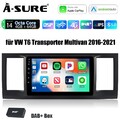 DAB+ 4+64G Android 14 Autoradio Carplay WiFi Navi Für VW T6 Transporter Multivan