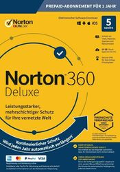 NORTON 360 Deluxe 2023 2024 5 Geräte 1 Jahr 50GB Cloud ABO EMAIL SOFORT