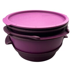 Tupperware Micro Gourmet Dampfgarer Mikrowellen Kochgeschirr Lila Tupper 5 Teile