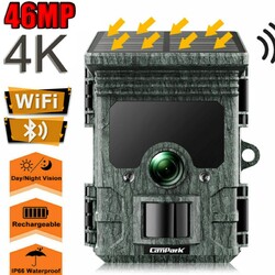 4K Solar 4G Wildkamera WiFi Bluetooth Trail Cam Jagd Wild Nachtsicht