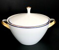 Weiß Blau Gold Arzberg Suppenschüssel Terrine Deckel Pflanztopf Ø 19 cm ca 1,5 l
