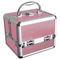 U7036 Mini Aluminium Kosmetikkoffer Schminkkoffer Beautycase Makeupbox - Rosa...