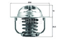 Kühlwasserthermostat mit Dichtung MAHLE für IMPREZA Stufenheck (GE/ GV)