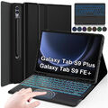 QWERTZ Touchpad Tastatur Hülle für Samsung Galaxy Tab S9 FE S8 S6 Lite A8 A7 A9+