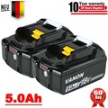 2X Original 18V/5,0Ah für Makita Akku BL1860B- 2er Set - 197422-4 BL1850 BL1830