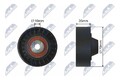 NTY Umlenk-/Führungsrolle, Keilrippenriemen RNK-HY-514 für HYUNDAI KIA
