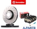 BREMBO BREMSENSATZ KOMPLETT GELOCHT 342mm WK VORNE MERCEDES C KLASSE E W205 W213