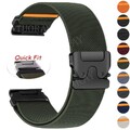 Quickfit Nylon Armband Ersatz Für Garmin Fenix 5 5X Plus 6 6X 7 7X 8 E Epix Pro