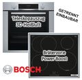 HERDSET Bosch Einbaubackofen mit Induktionskochfeld Bräterzone autark 60 cm NEU
