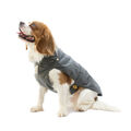 Fashion Dog Hundemantel mit Kunstpelzfutter - Grau Wintermantel Regenmantel Hund