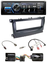 JVC Bluetooth Lenkrad USB DAB Autoradio für Ford Focus C-Max Galaxy ab 07 schwar