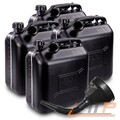 BENZINKANISTER 4x 20 LITER DIESEL KRAFTSTOFFKANISTER BENZIN KRAFTSTOFF +TRICHTER