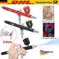 Profi Airbrush Pistole Airbrushpistole Komplett Set Double Action Pistolen 0,3mm