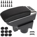 ARMLEHNE MIT STAUFACH SCHWARZES KUNSTLEDER + MONTAGESATZ FÜR VW GOLF V VI JETTA