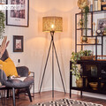 Boho Style Stand Lampen Steh Leuchten Wohn Schlaf Zimmer Raum Beleuchtung Rattan