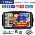 Kam Für Smart Fortwo 453 2014-2019 Autoradio Android 13 CarPlay 64G GPS Navi RDS