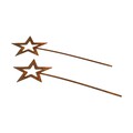 2er Set rustikale Eisen Sterne für Blumentopf Unikat Gartendeko Akzente