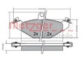 METZGER Bremsbelagsatz, Scheibenbremse 1170362 für RENAULT