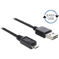 Delock USB-Kabel  USB 2.0 USB-A Stecker, USB-Micro-B Stecker 5.00 m Schwarz b...