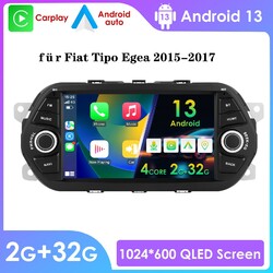 7" Android 13 Autoradio GPS Navi Carplay 2+32G für Fiat Tipo Egea 2015-2017 SWC