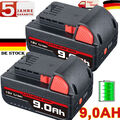 2X Für Milwaukee M18 Akku M18 18V XC 9,0Ah Li-Ion 48-11-1860 48-11-1852 M18B9