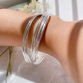 EDLES Armband 925 SILBER massiv Armkette 10 FACH ARMREIF Armzange Zirkonia Ring